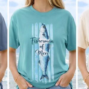 Comfort Colors Teal Fisherman of Men Tee